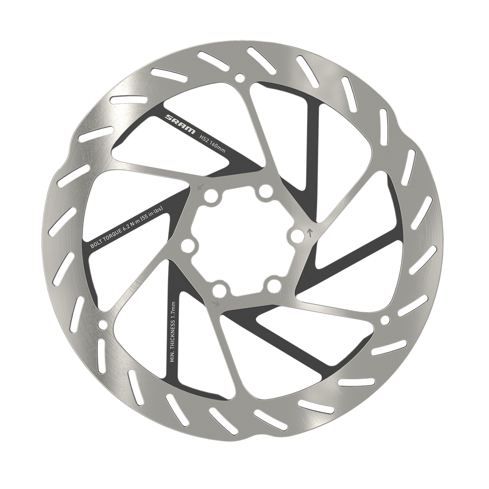 Rotor HS2 180mm 6-bolt Rounded Front & Rear