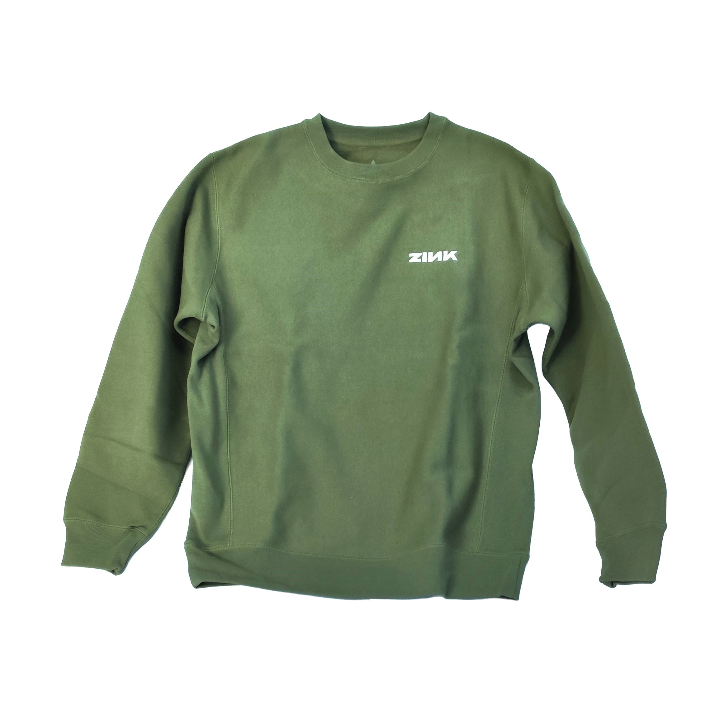 Embroidered Heavyweight Crew Neck - Olive